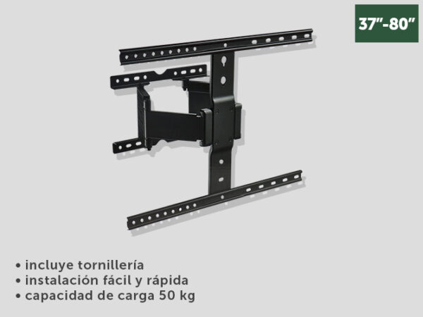 Soporte movil doble brazo articulado corto 37-80"